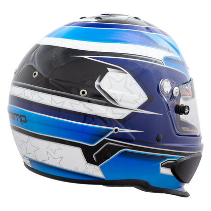 Zamp RZ-70E Switch SNELL SA2020/FIA8859-2015 Helmet Z20 Series Shield  Blu/Lt. Blu Graphic X-Large