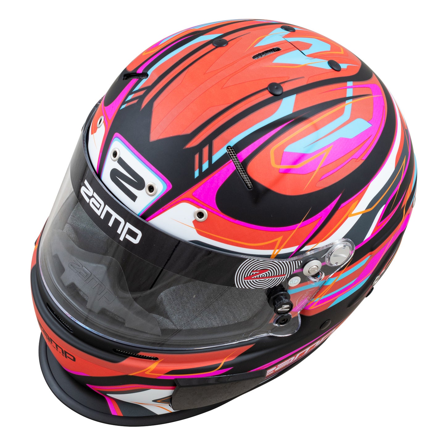 Zamp RZ-70E Switch SNELL SA2020/FIA8859-2015 Helmet Z20 Series Shield  Matte Red/Blk/ Graphic Large