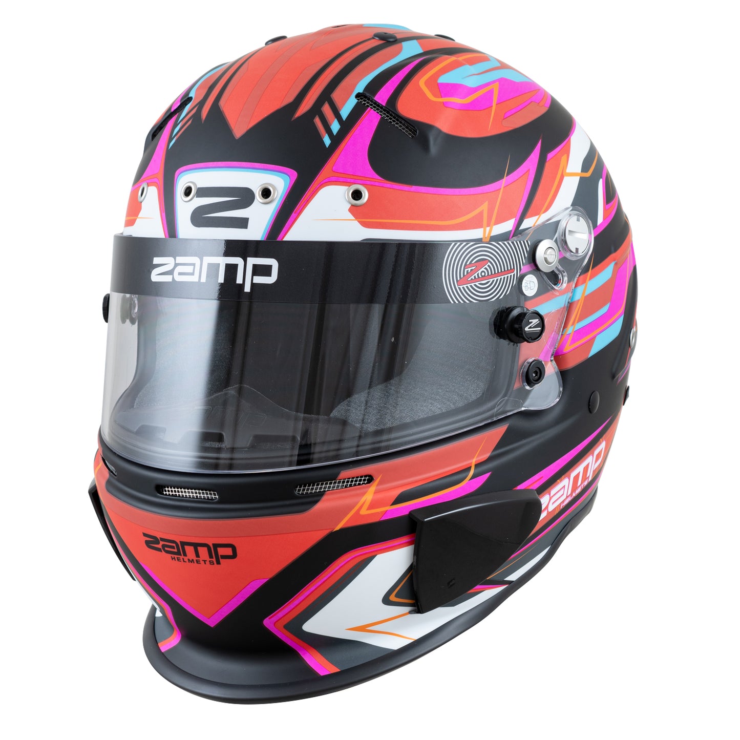 Zamp RZ-70E Switch SNELL SA2020/FIA8859-2015 Helmet Z20 Series Shield  Matte Red/Blk/ Graphic Medium