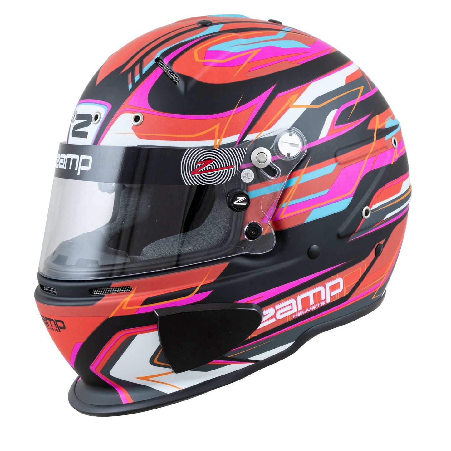 Zamp RZ-70E Switch SNELL SA2020/FIA8859-2015 Helmet Z20 Series Shield  Matte Red/Blk/ Graphic Large