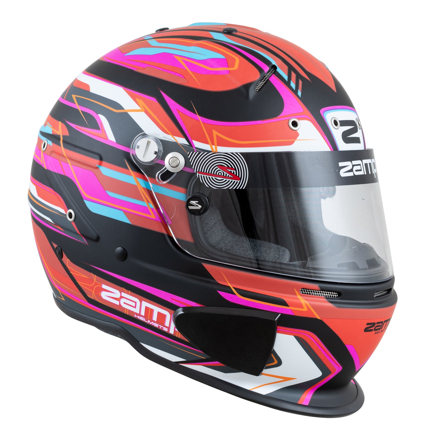 Zamp RZ-70E Switch SNELL SA2020/FIA8859-2015 Helmet Z20 Series Shield  Matte Red/Blk/ Graphic Medium