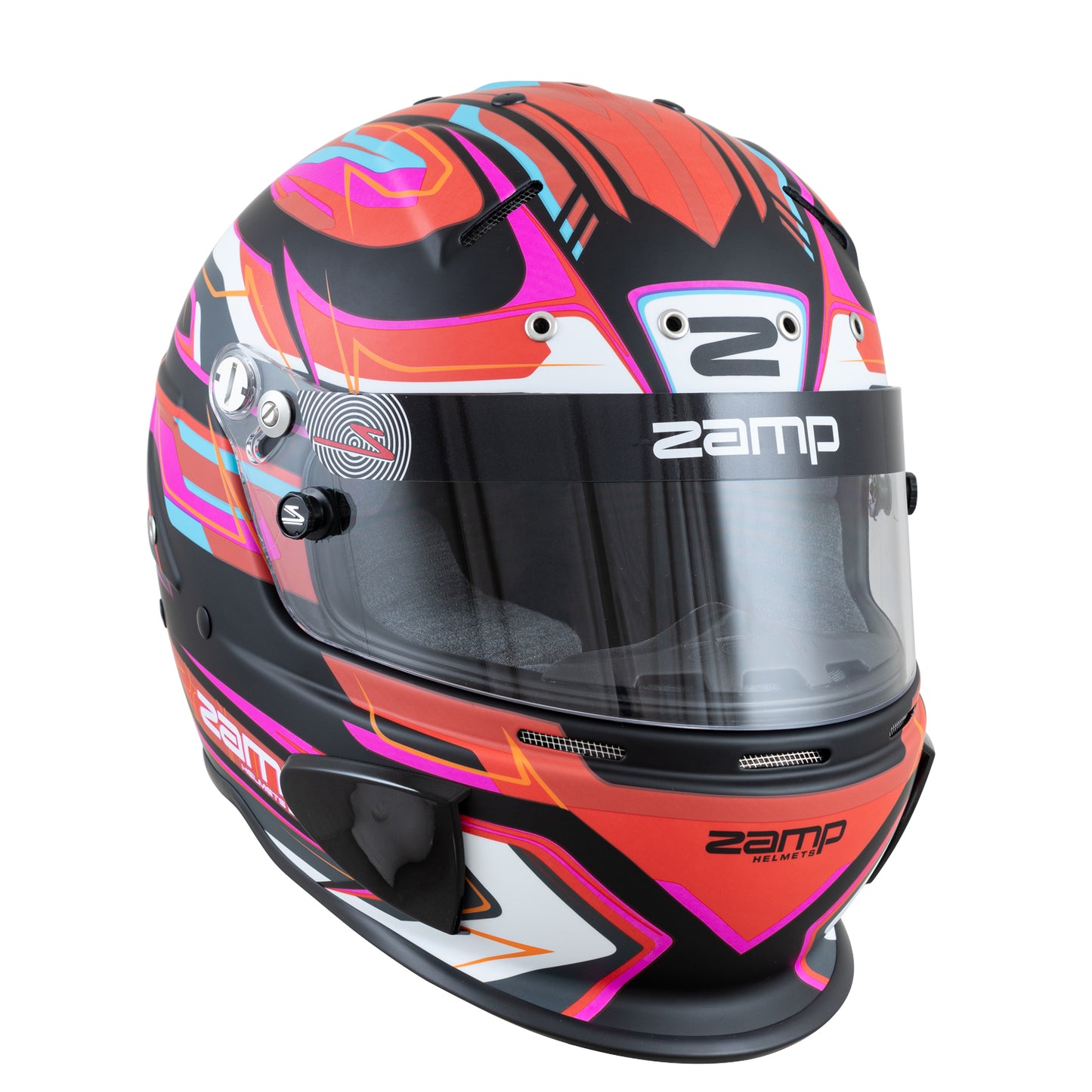 Zamp RZ-70E Switch SNELL SA2020/FIA8859-2015 Helmet Z20 Series Shield  Matte Red/Blk/ Graphic Large