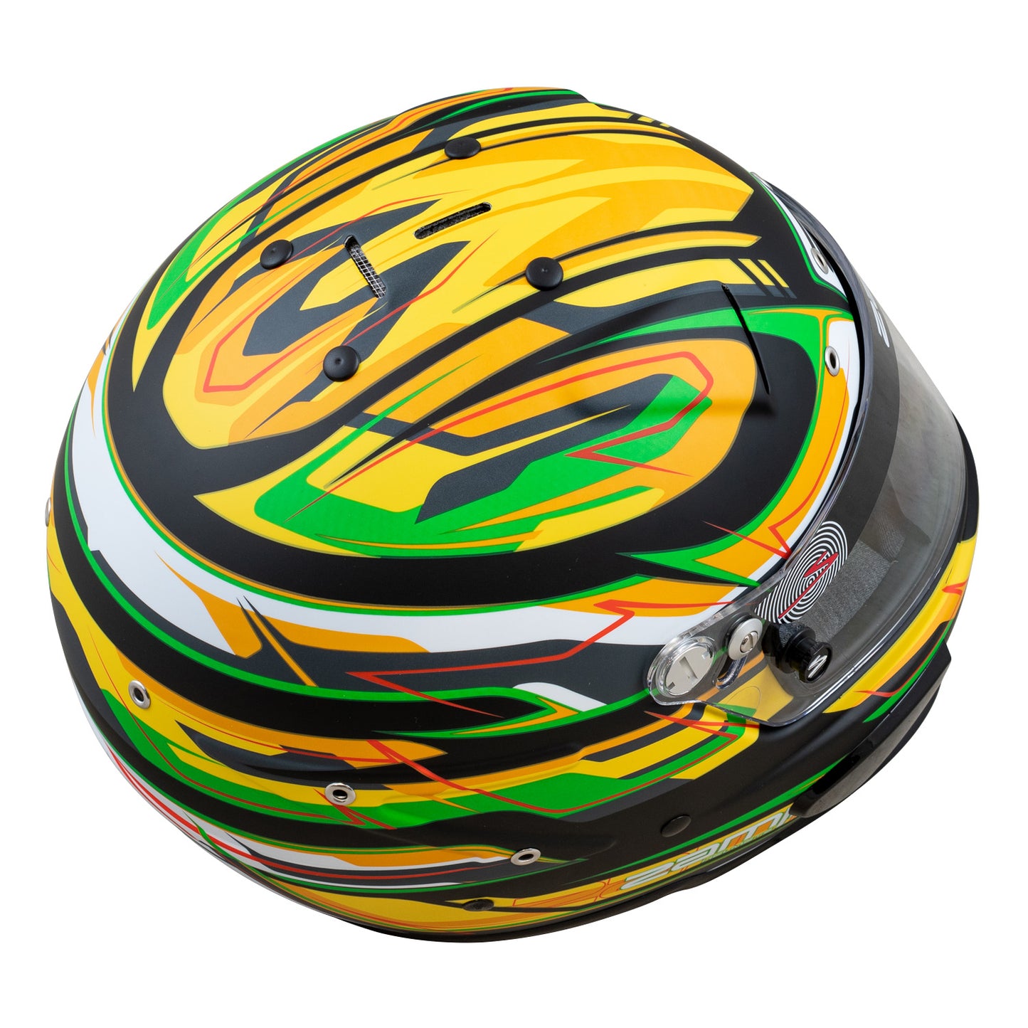 Zamp RZ-70E Switch SNELL SA2020/FIA8859-2015 Helmet Z20 Series Shield  Matte Grn/Blk/ Graphic X-Small