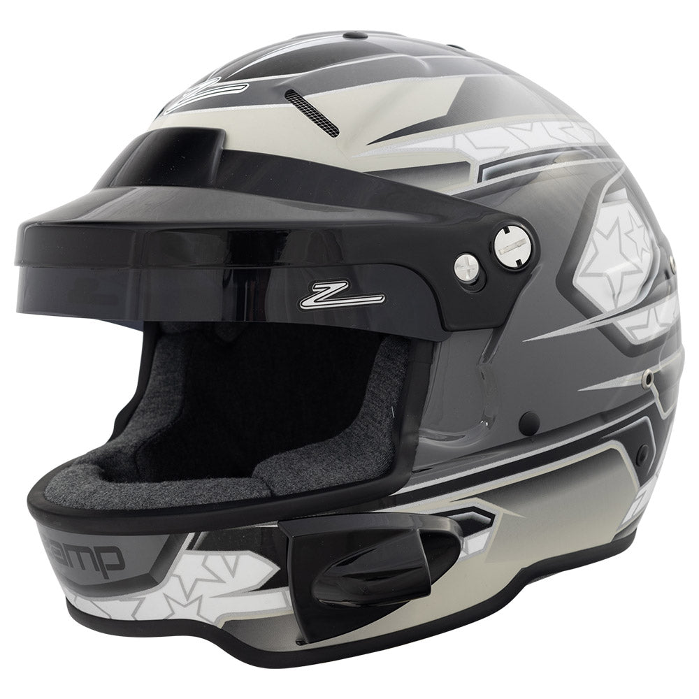 Zamp RL-70E SNELL / FIA8859-2015 Helmet Black/Gray/Lt Gray Medium