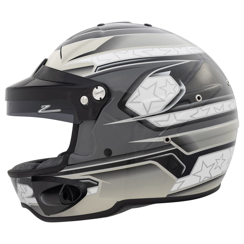 Zamp RL-70E SNELL / FIA8859-2015 Helmet Black/Gray/Lt Gray Medium