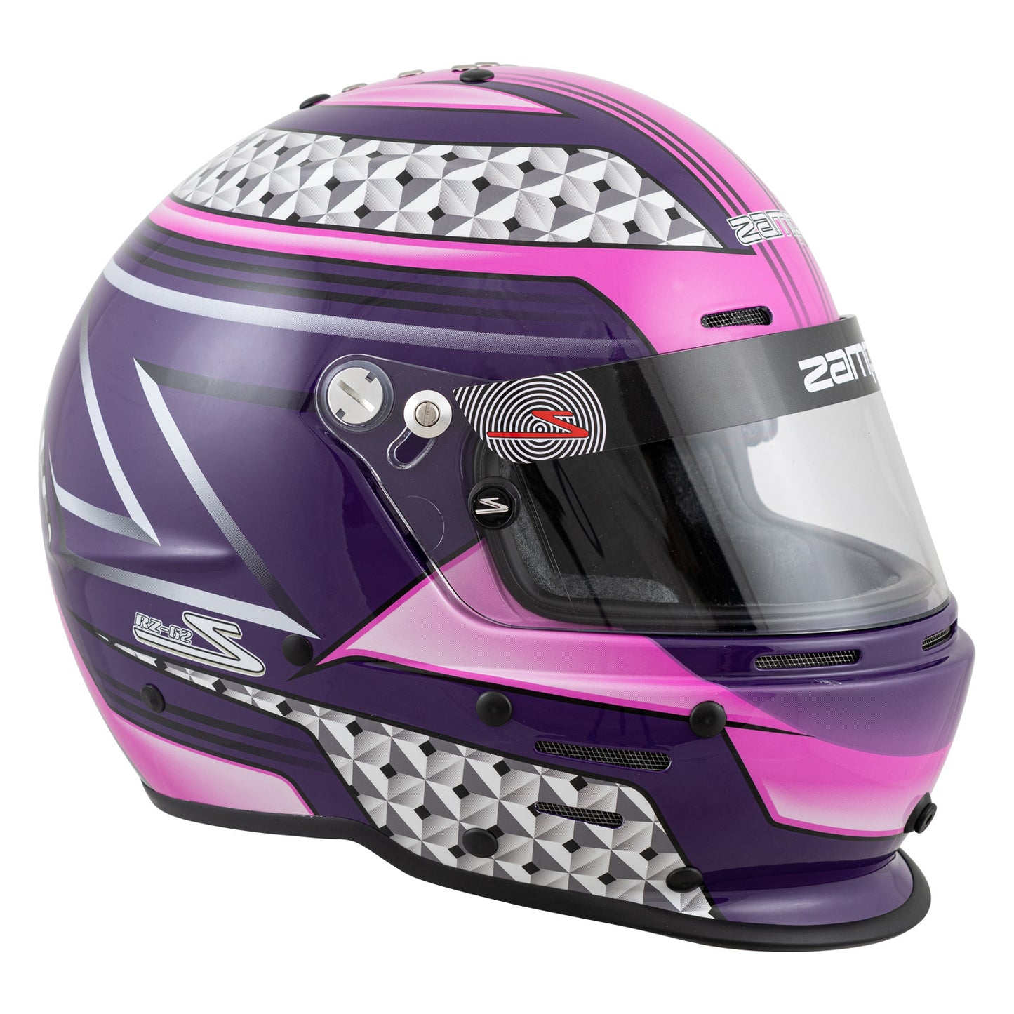 Zamp RZ-62 Aramid Mix SNELL SA2020 Helmet Pink/Purple XX-Large