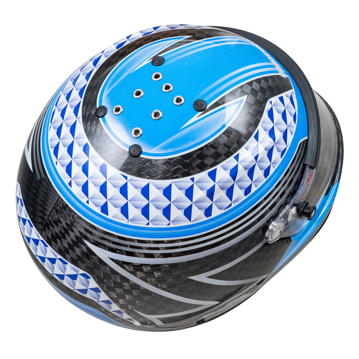 Zamp RZ-65D  Carbon SNELL SA2020 Flo Blue /Gray Large