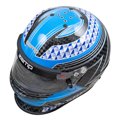 Zamp RZ-65D  Carbon SNELL SA2020 Flo Blue /Gray Small