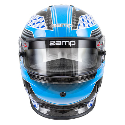 Zamp RZ-65D  Carbon SNELL SA2020 Flo Blue /Gray Large