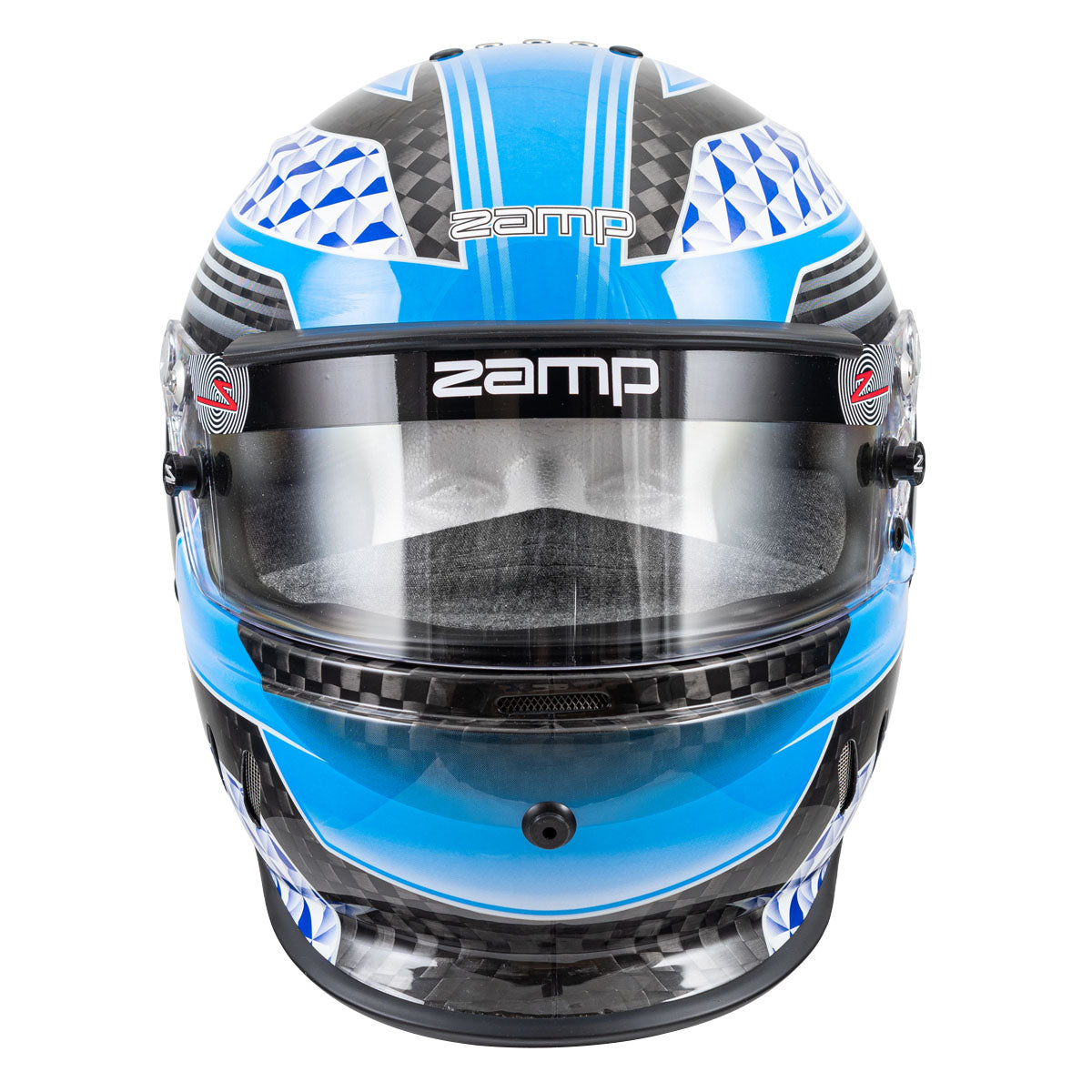 Zamp RZ-65D  Carbon SNELL SA2020 Flo Blue /Gray Small