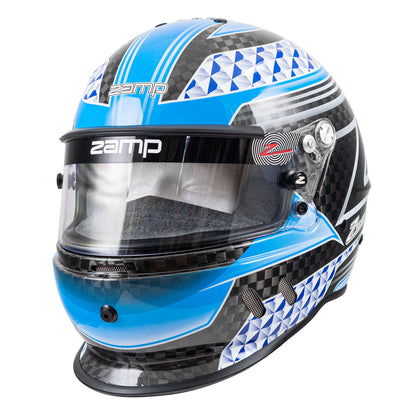 Zamp RZ-65D  Carbon SNELL SA2020 Flo Blue /Gray Small
