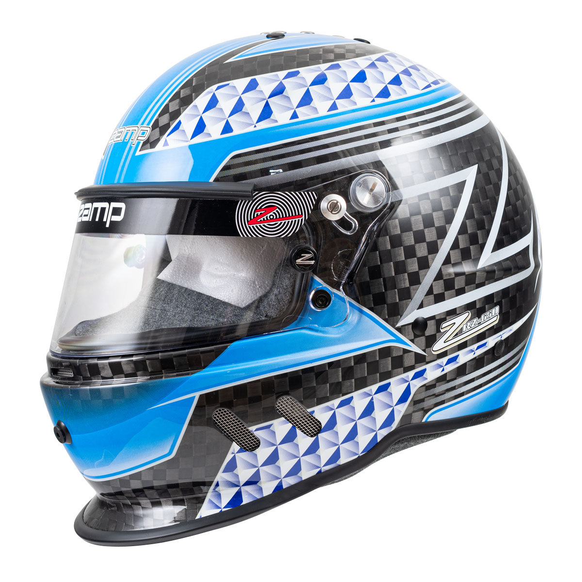 Zamp RZ-65D  Carbon SNELL SA2020 Flo Blue /Gray Large