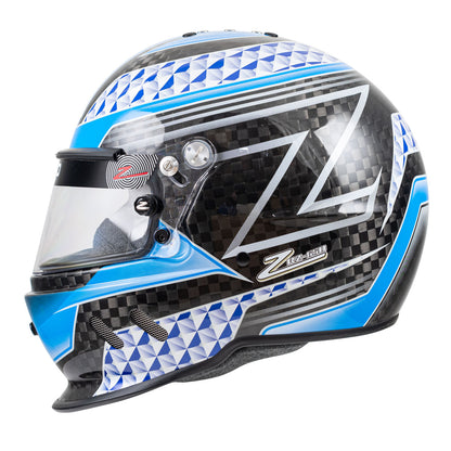 Zamp RZ-65D  Carbon SNELL SA2020 Flo Blue /Gray Large