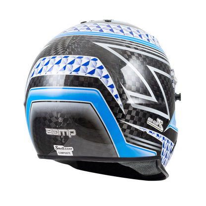 Zamp RZ-65D  Carbon SNELL SA2020 Flo Blue /Gray Large