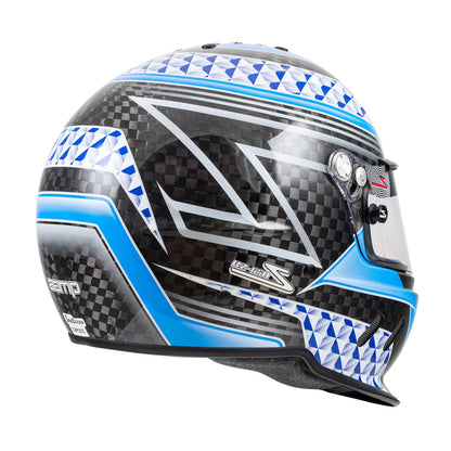 Zamp RZ-65D  Carbon SNELL SA2020 Flo Blue /Gray Small