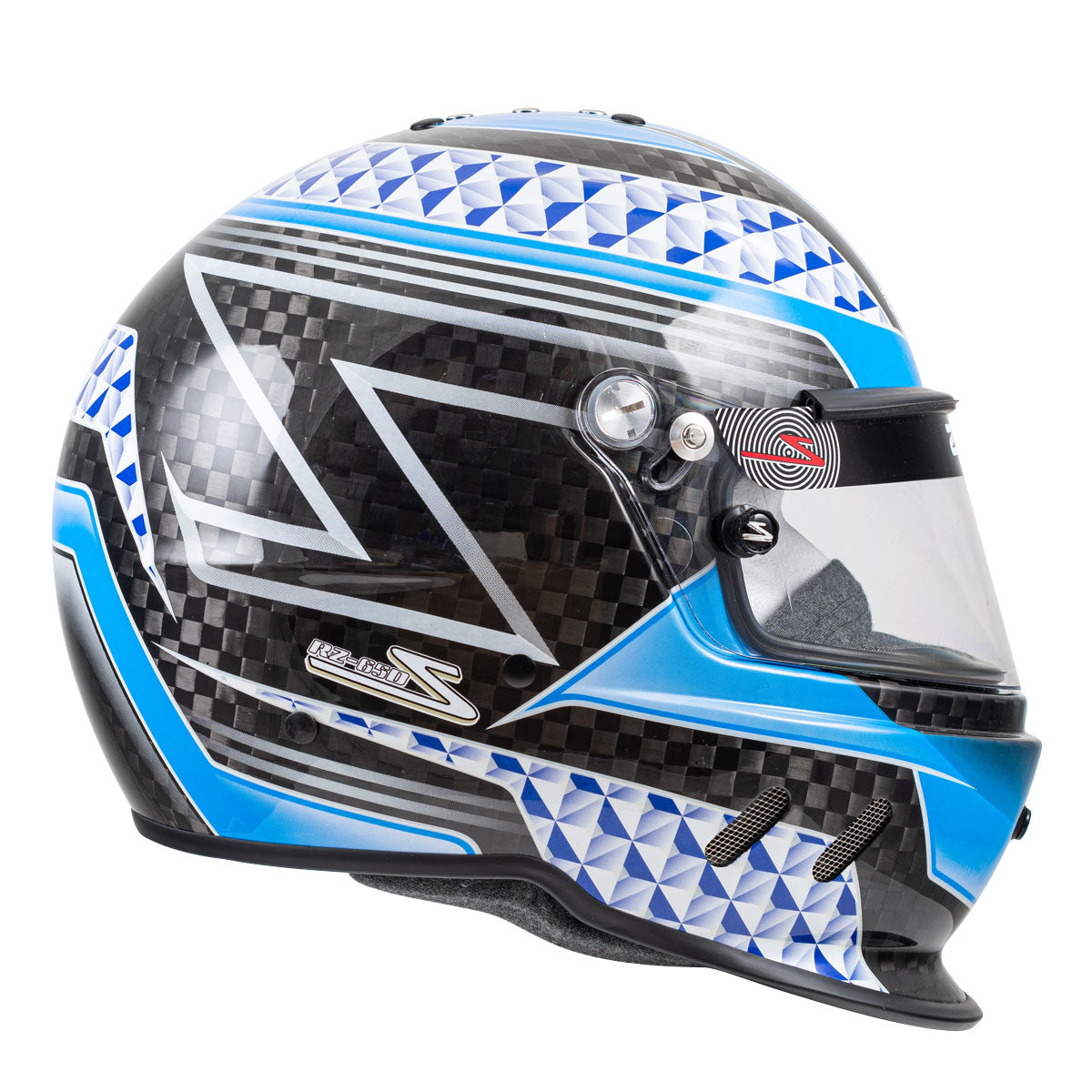 Zamp RZ-65D  Carbon SNELL SA2020 Flo Blue /Gray Large