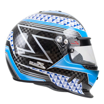 Zamp RZ-65D  Carbon SNELL SA2020 Flo Blue /Gray Small