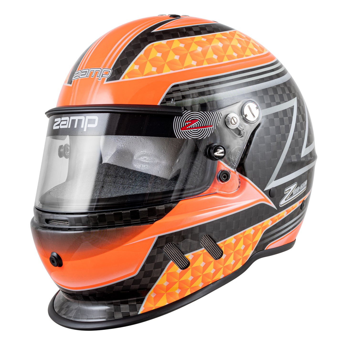 Zamp RZ-65D  Carbon SNELL SA2020 Flo Org/Yel Medium