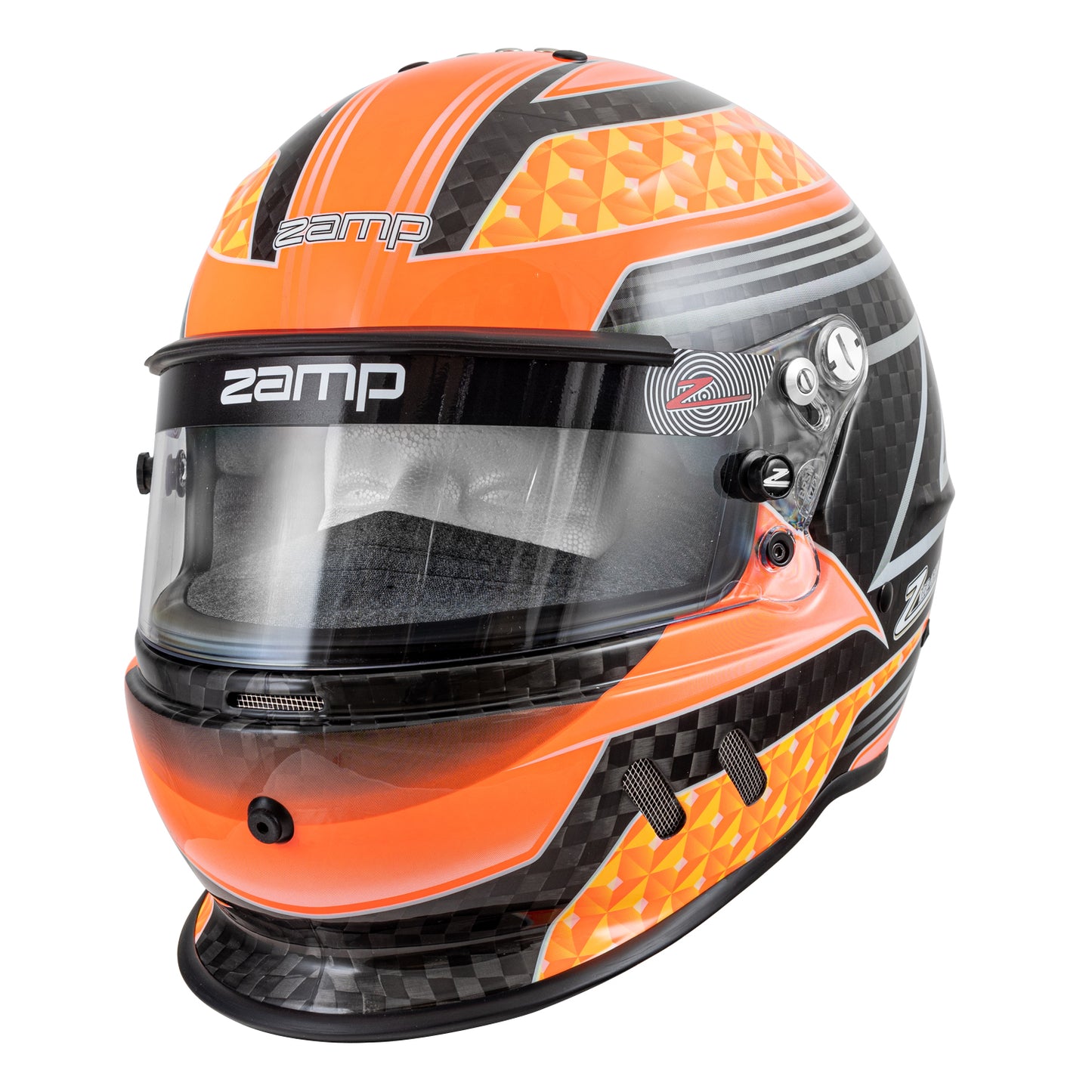 Zamp RZ-65D  Carbon SNELL SA2020 Flo Org/Yel Large