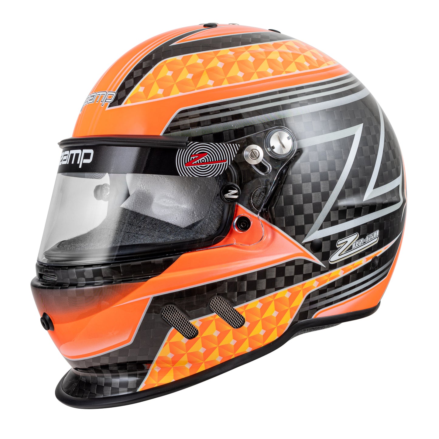 Zamp RZ-65D  Carbon SNELL SA2020 Flo Org/Yel Medium