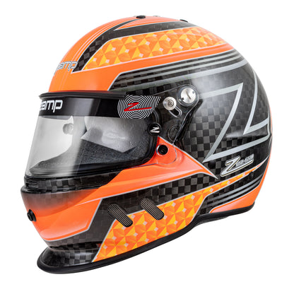Zamp RZ-65D  Carbon SNELL SA2020 Flo Org/Yel Medium