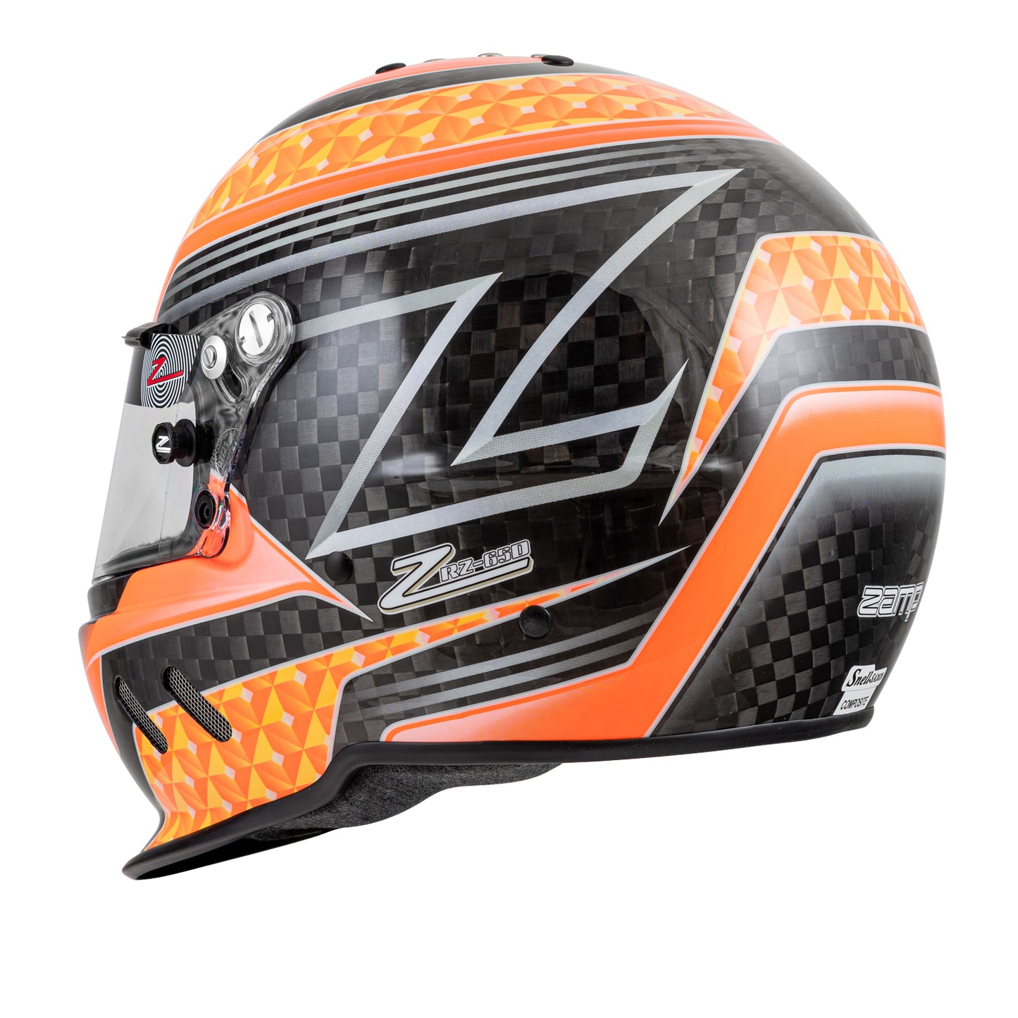 Zamp RZ-65D  Carbon SNELL SA2020 Flo Org/Yel Small