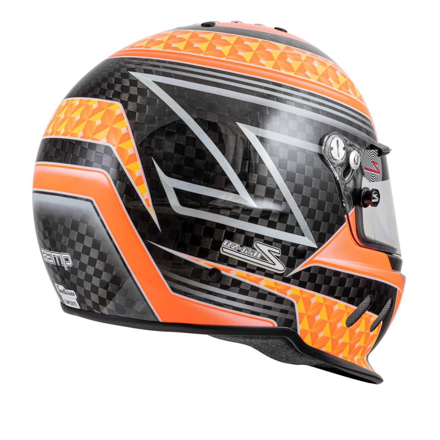 Zamp RZ-65D  Carbon SNELL SA2020 Flo Org/Yel X-Large