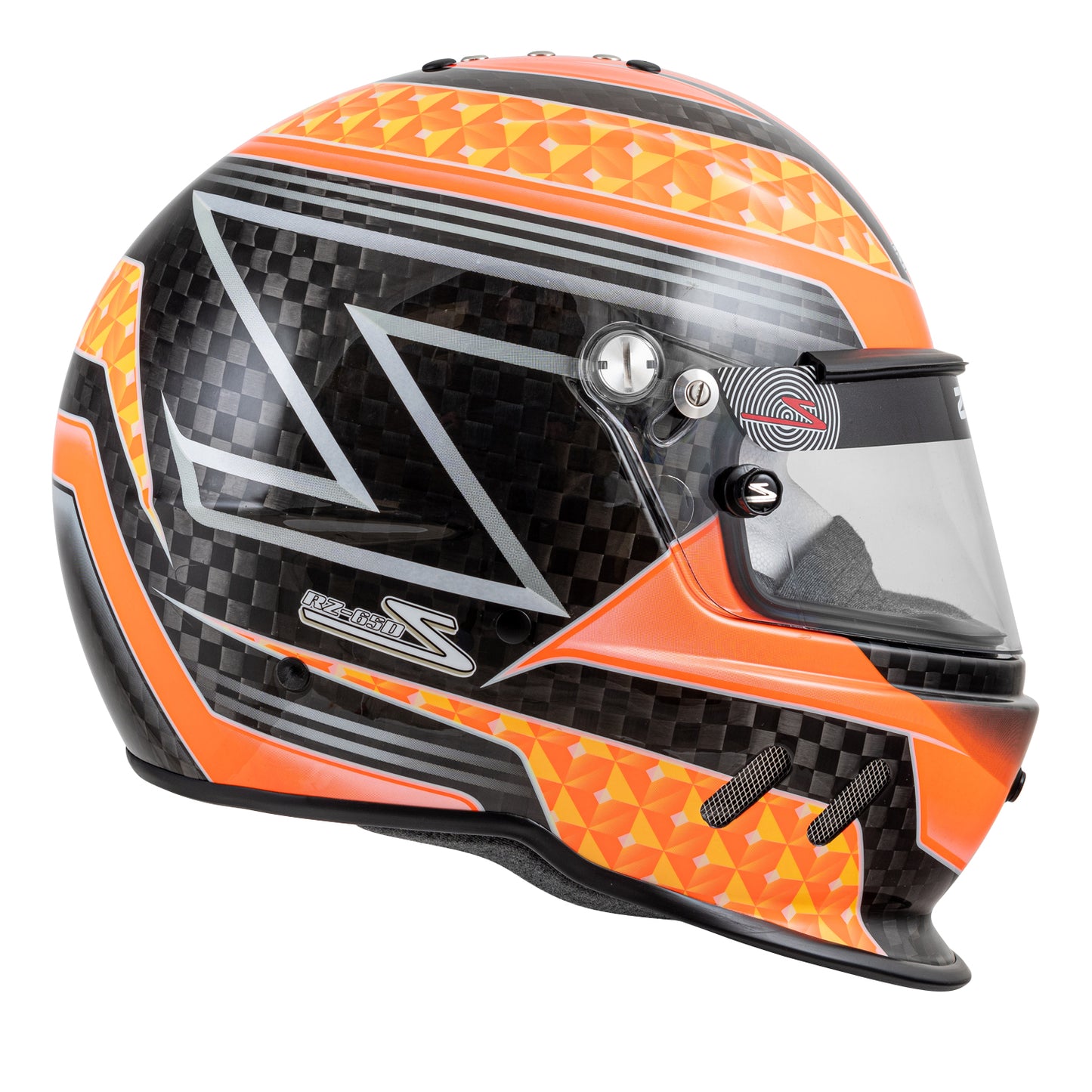 Zamp RZ-65D  Carbon SNELL SA2020 Flo Org/Yel Large