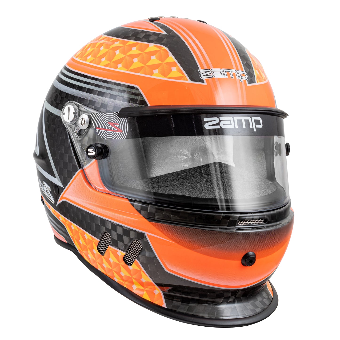 Zamp RZ-65D  Carbon SNELL SA2020 Flo Org/Yel X-Large