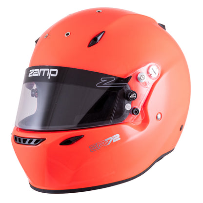 Zamp ZR-72 Made in Italy Snell SA2020/FIA8859-2015 Helmet Gloss Fluo Orange Medium Z-24 Anti-Fog Clear Shield