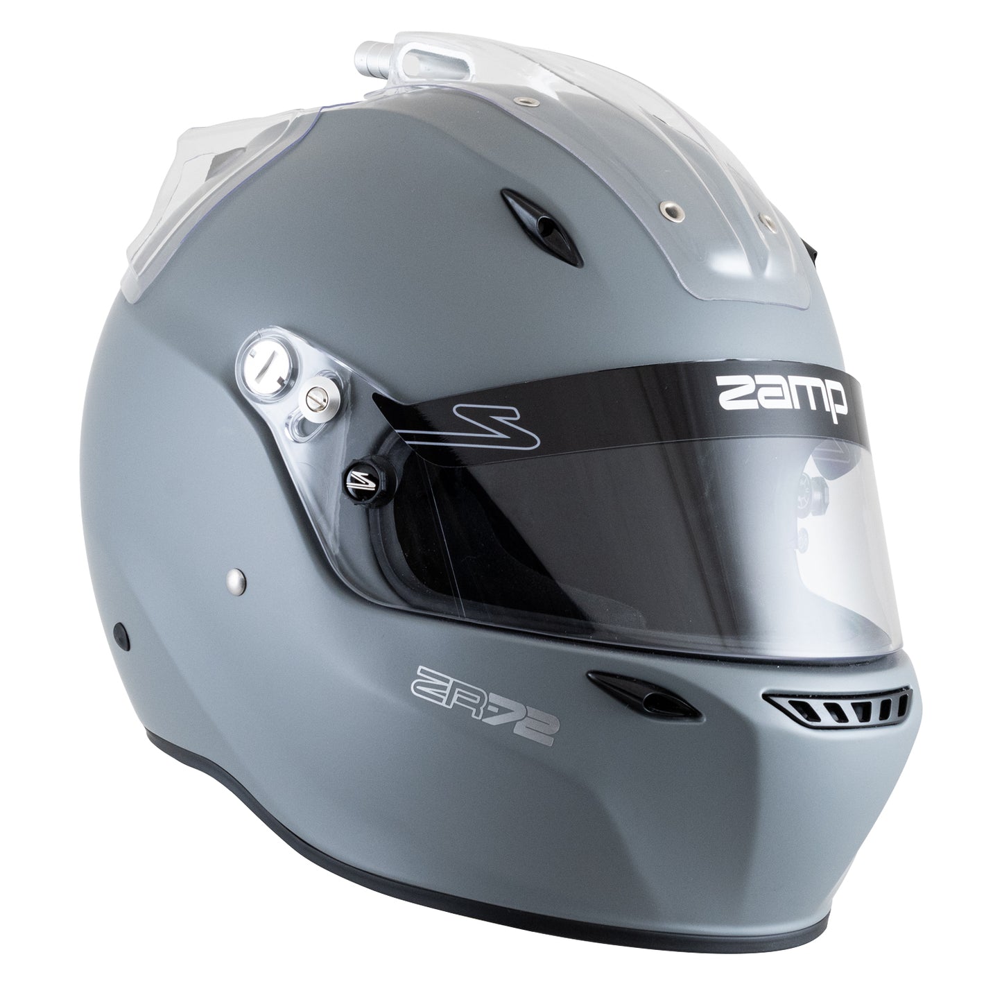 Zamp ZR-72 Made in Italy Snell SA2020/FIA8859-2015 Helmet Matte Gray Medium Z-24 Anti-Fog Clear Shield
