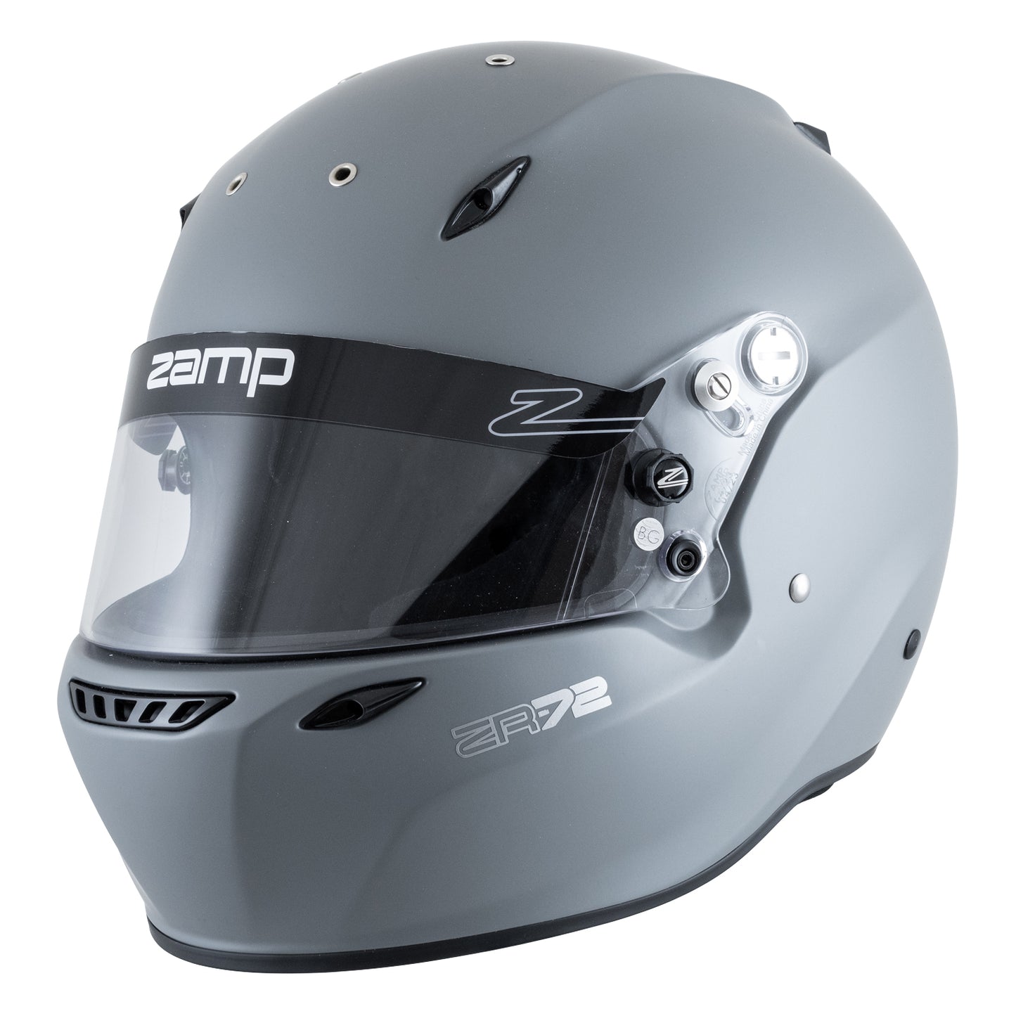 Zamp ZR-72 Made in Italy Snell SA2020/FIA8859-2015 Helmet Matte Gray Medium Z-24 Anti-Fog Clear Shield