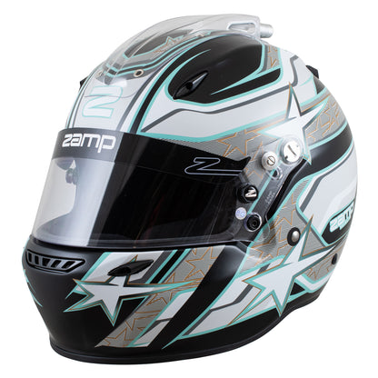 Zamp ZR-72 Made in Italy Snell SA2020/FIA8859-2015 Helmet Blk/Gry/Lt Gry XX-Large Z-24 Anti-Fog Clear Shield