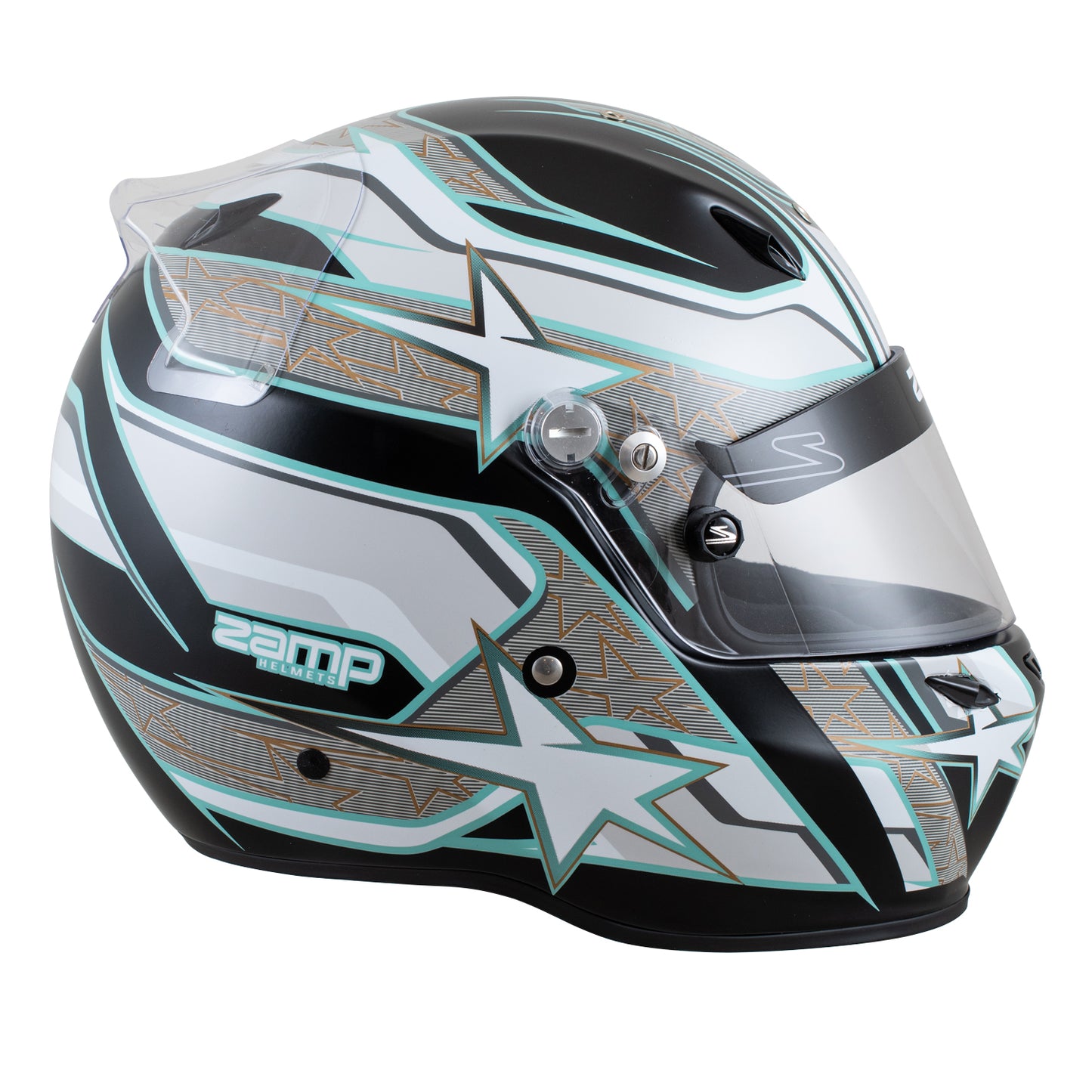 Zamp ZR-72 Made in Italy Snell SA2020/FIA8859-2015 Helmet Blk/Gry/Lt Gry XX-Large Z-24 Anti-Fog Clear Shield