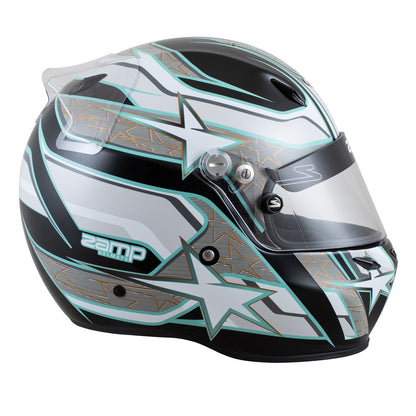 Zamp ZR-72 Made in Italy Snell SA2020/FIA8859-2015 Helmet Blk/Gry/Lt Gry XX-Large Z-24 Anti-Fog Clear Shield
