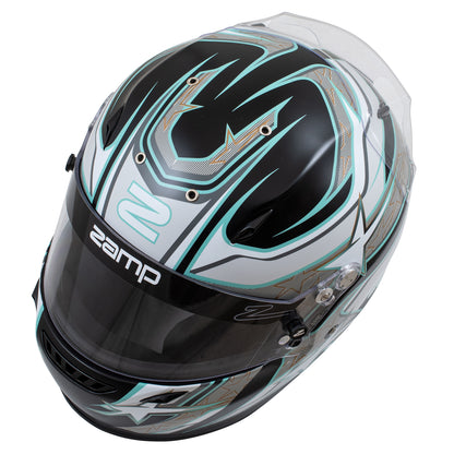 Zamp ZR-72 Made in Italy Snell SA2020/FIA8859-2015 Helmet Blk/Gry/Lt Gry XX-Large Z-24 Anti-Fog Clear Shield