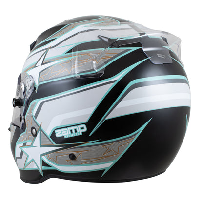 Zamp ZR-72 Made in Italy Snell SA2020/FIA8859-2015 Helmet Blk/Gry/Lt Gry XX-Large Z-24 Anti-Fog Clear Shield
