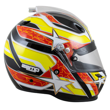 Zamp ZR-72 Made in Italy Snell SA2020/FIA8859-2015 Helmet Blk/Yel/Org XX-Large Z-24 Anti-Fog Clear Shield