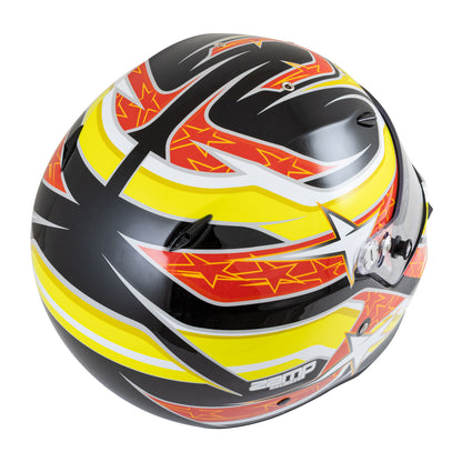 Zamp ZR-72 Made in Italy Snell SA2020/FIA8859-2015 Helmet Blk/Yel/Org 3X-Large Z-24 Anti-Fog Clear Shield
