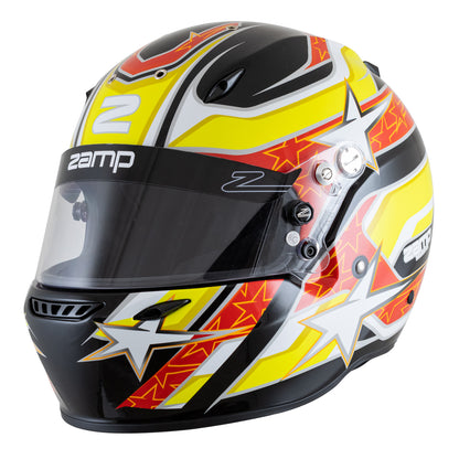 Zamp ZR-72 Made in Italy Snell SA2020/FIA8859-2015 Helmet Blk/Yel/Org X-Small Z-24 Anti-Fog Clear Shield