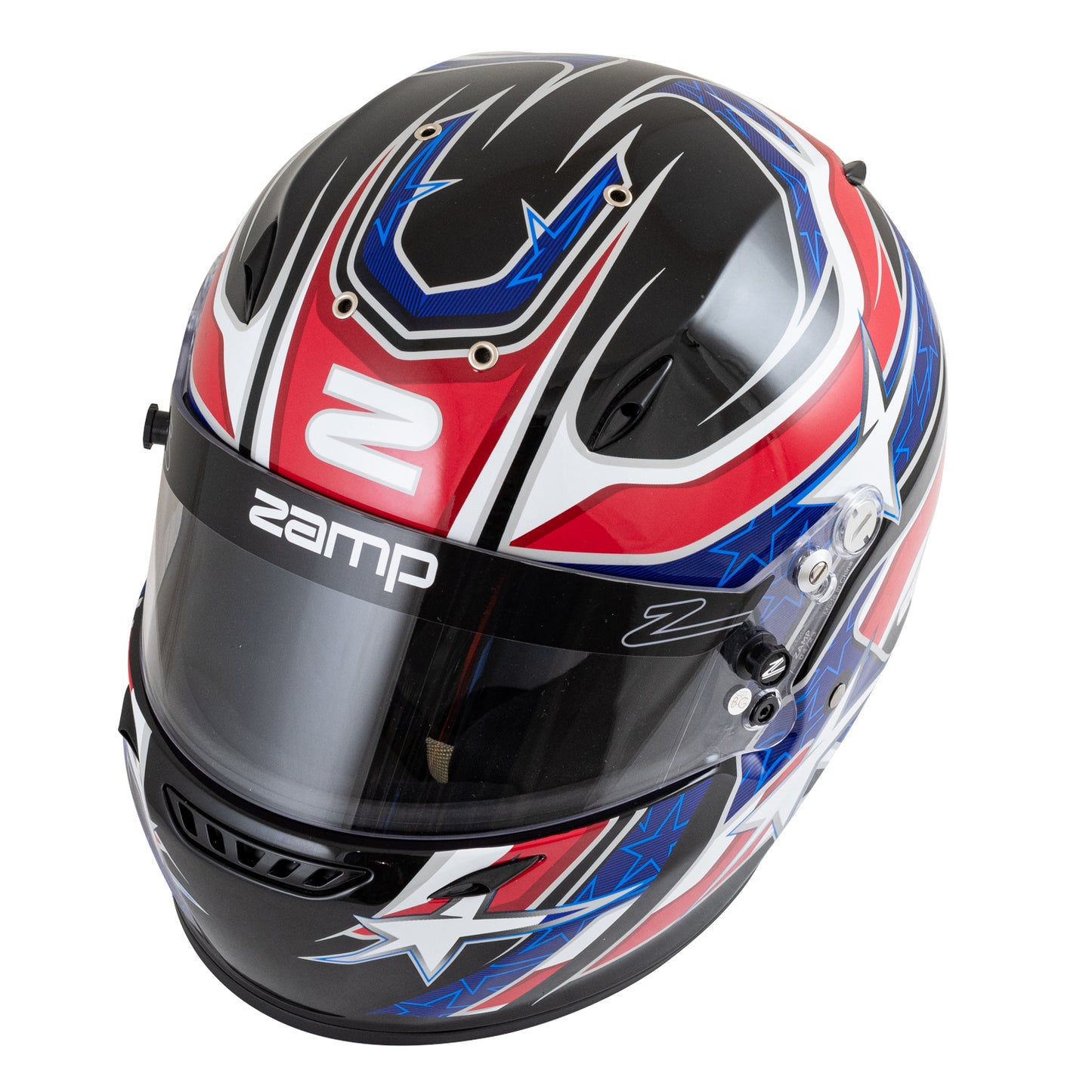 Zamp ZR-72 Made in Italy Snell SA2020/FIA8859-2015 Helmet Blk/Red/Blue 3X-Large Z-24 Anti-Fog Clear Shield