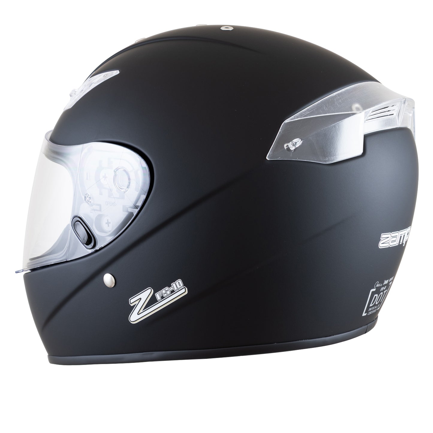 Zamp FS-10 SNELL M2025D / DOT Z19 Series Shield Matte Black Large