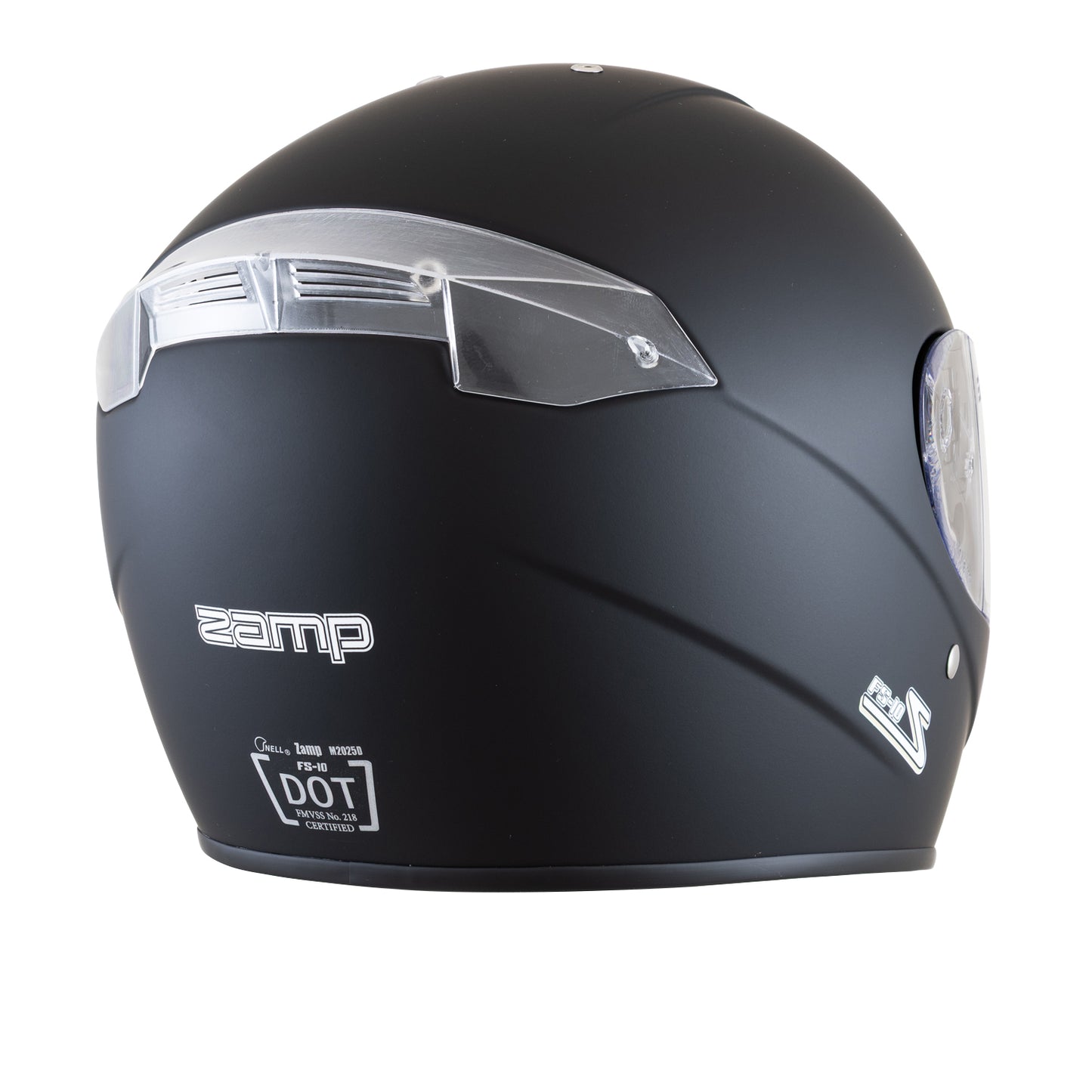 Zamp FS-10 SNELL M2025D / DOT Z19 Series Shield Matte Black Large
