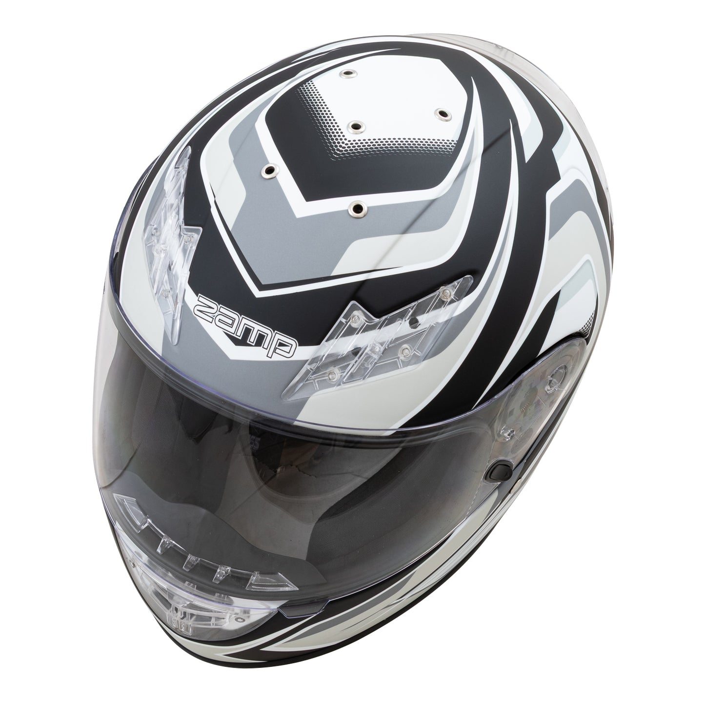 Zamp FS-10 SNELL M2025D / DOT Z19 Series Shield Silver/Black Matte Medium