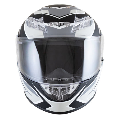Zamp FS-10 SNELL M2025D / DOT Z19 Series Shield Silver/Black Matte Medium