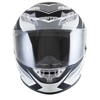 Zamp FS-10 SNELL M2025D / DOT Z19 Series Shield Silver/Black Matte Medium