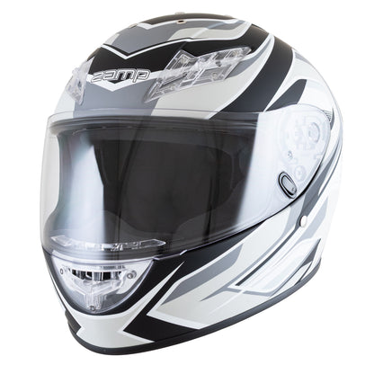 Zamp FS-10 SNELL M2025D / DOT Z19 Series Shield Silver/Black Matte Medium
