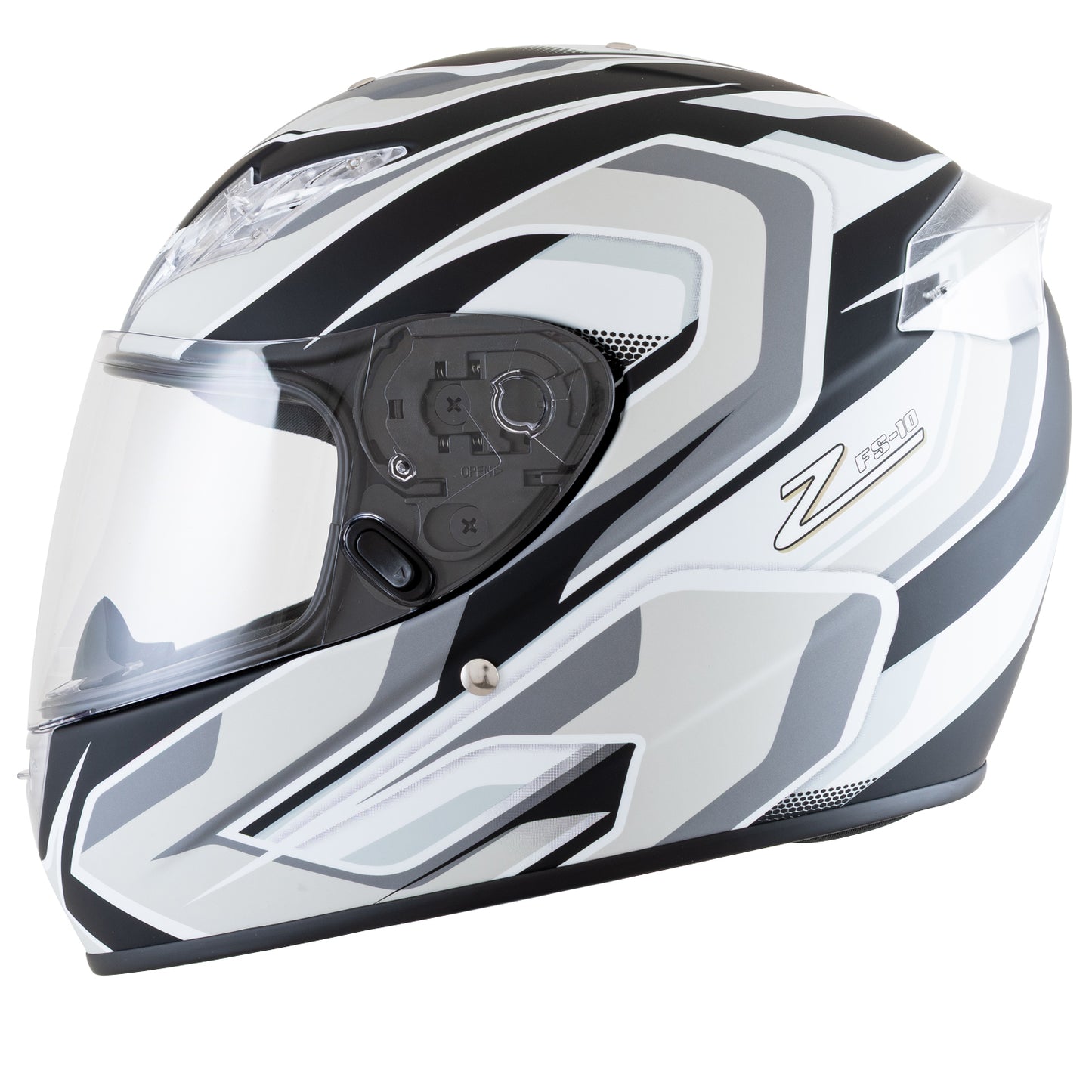 Zamp FS-10 SNELL M2025D / DOT Z19 Series Shield Silver/Black Matte Medium