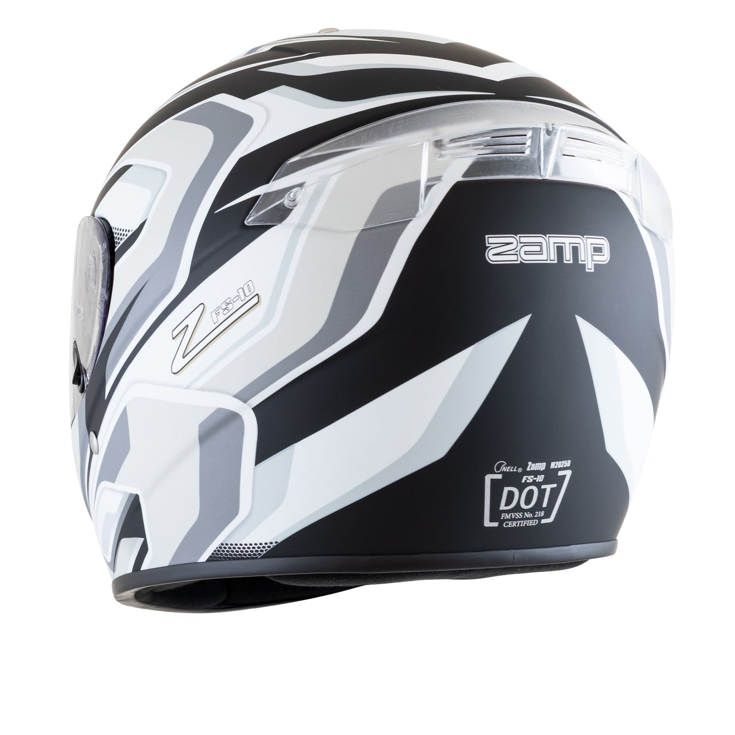 Zamp FS-10 SNELL M2025D / DOT Z19 Series Shield Silver/Black Matte Medium