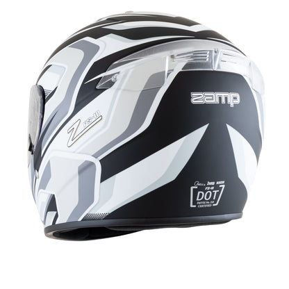 Zamp FS-10 SNELL M2025D / DOT Z19 Series Shield Silver/Black Matte Medium
